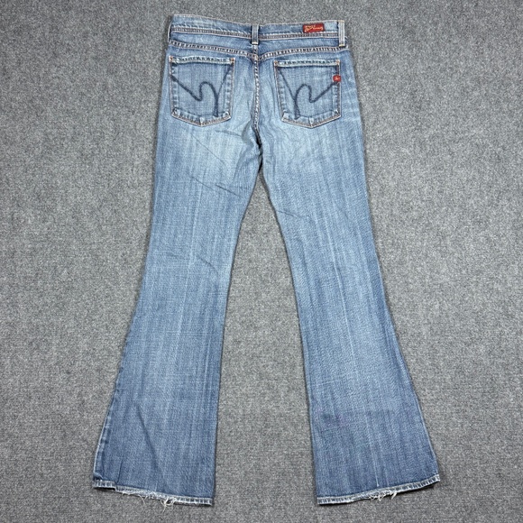 Citizens of Humanity Blue Ingrid #002 Stretch Low Waist Flair Denim Jeans Sz 27 - Picture 1 of 12